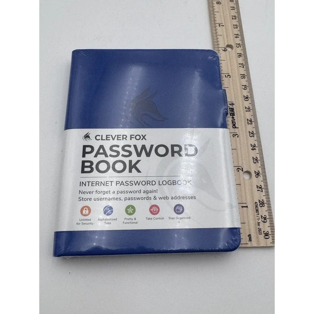 Clever Fox Password Book W/ Tabs Internet Address and Password Organizer Log 6in